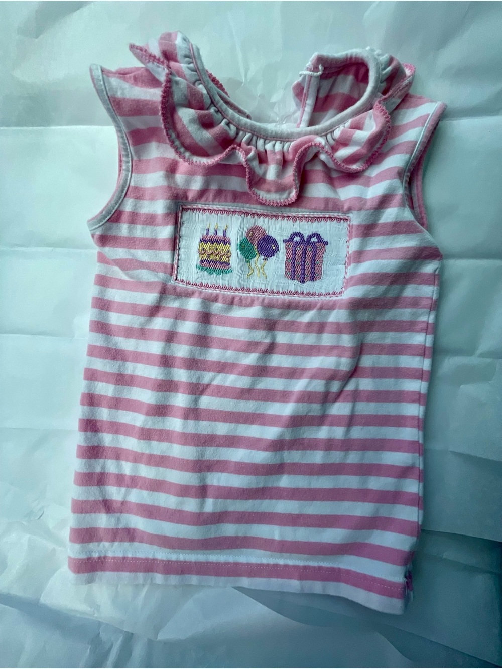 Vive La Fete Smocked Birthday Shirt 18 months - Picture 2 of 4